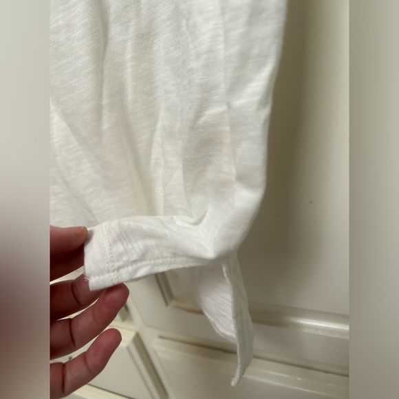 Hem & Thread ringer Style Tee, yellow and blue trim, Size Small - Picture 2 of 7